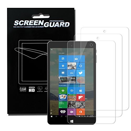 Fintie NuVision 8 Inch Tablet Screen Protector - 3 Pack Clear Premium Screen Protector Film Guard for 2016 NuVision TM800W560L / 2017 NuVision TM800W610L / TM800P610L 8-Inch Windows Tablet