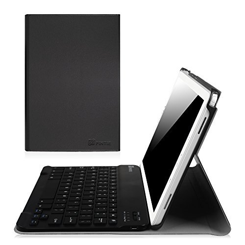 Fintie Samsung Galaxy Tab A 10.1 with S Pen Keyboard Case - Slim Shell Light Weight Stand Cover with Detachable Wireless Bluetooth Keyboard for Galaxy Tab A with S Pen 10.1 inch Tablet SM-P580, Black