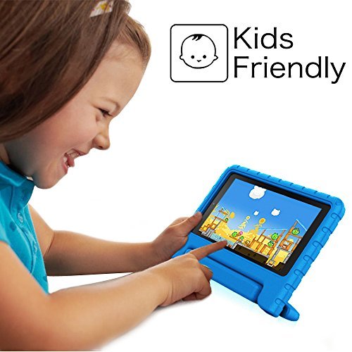 Fintie Shock Proof Case for Fire HD 10 - Kiddie Series Light Weight Shock Proof Convertible Handle Stand Cover Kids Friendly for Amazon Fire HD 10 Tablet (10.1" HD Display 5th Gen 2015 release), Blue