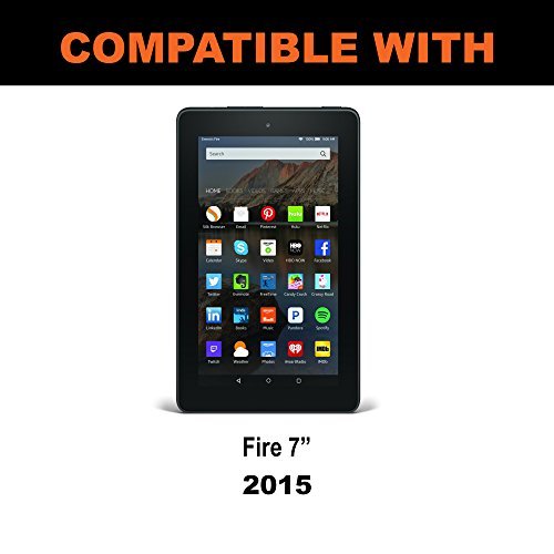 Fire 7 2015 Screen Protector, amFilm® New Kindle Fire 7" inch 2015 (5th Generation) Anti-Glare/Fingerprint Matte Screen Protector (2-Pack) [Lifetime Warranty]