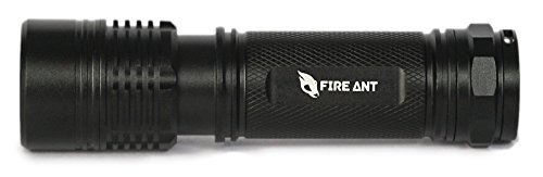 Fire Ant PT320 - Tactical LED Flashlight - Ultra Bright & Zoomable - 300 Lumen CREE Bulb from 3 AAA Batteries. Shockproof, Weather-Sealed & Freakishly Bright. For Survival, Camping, Fishing, Hiking