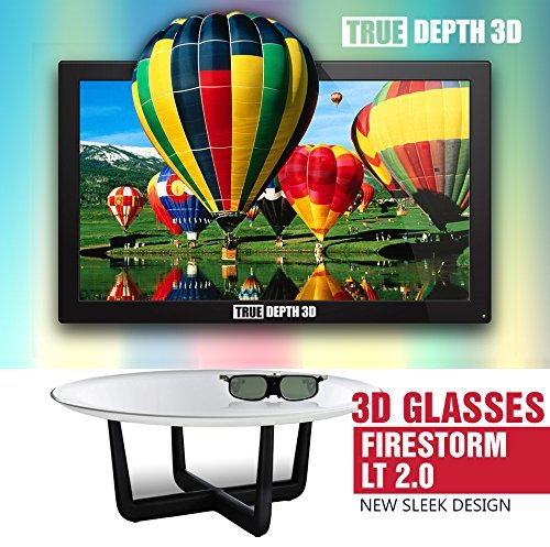 Firestorm LT 2.0! DLP link 3D glasses by True Depth 3D® rechargeable & lightweight (compatible with Benq, Optoma, Acer, Vivitek, Dell Etc) & All DLP HD 3D TVs At 96 Hz, 120 Hz and 144 Hz! (2)