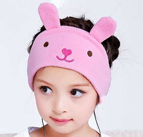 Firik Kids Soft Fleece Adjustable Headband Headphones - Little Bunny