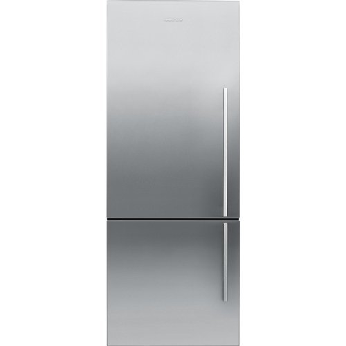 Fisher Paykel RF135BDLX4 25" 13.4 cu. ft. Left Hinge Counter Depth Bottom Freezer Refrigerator With Glass Shelves ActiveSmart Technology LED Lighting and Humidity Control System in Stainless