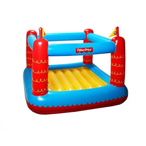 Fisher Price Bouncetastic Inflatable Castle Bouncer With Removable Mesh Walls