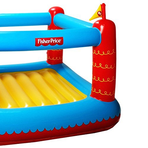 Fisher Price Bouncetastic Inflatable Castle Bouncer With Removable Mesh Walls