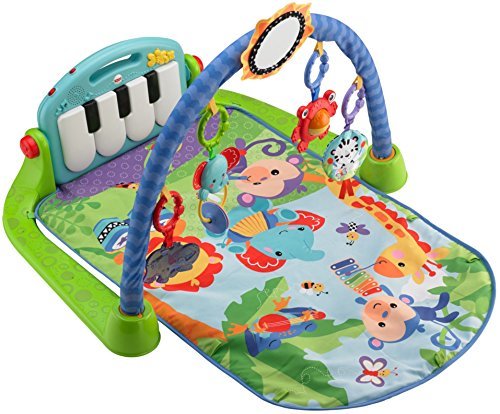 Fisher-Price Kick & Play Piano Gym, Blue/Green 