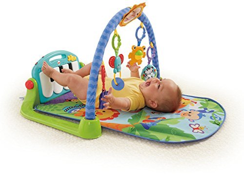 Fisher-Price Kick & Play Piano Gym, Blue/Green 