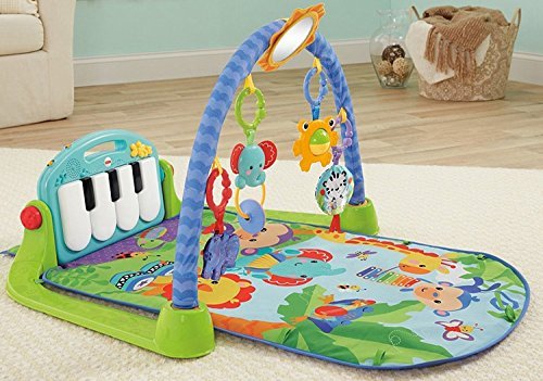 Fisher-Price Kick & Play Piano Gym, Blue/Green 