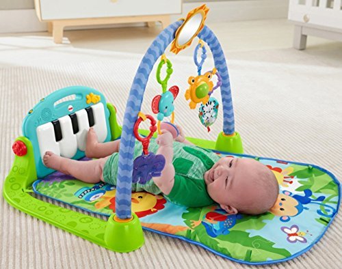 Fisher-Price Kick & Play Piano Gym, Blue/Green 