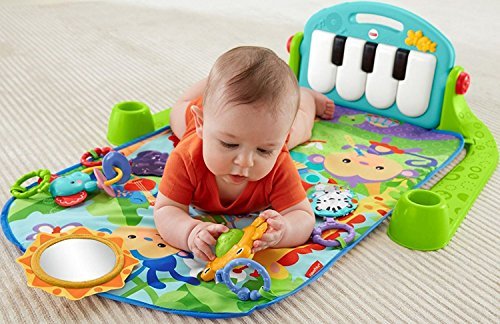 Fisher-Price Kick & Play Piano Gym, Blue/Green 