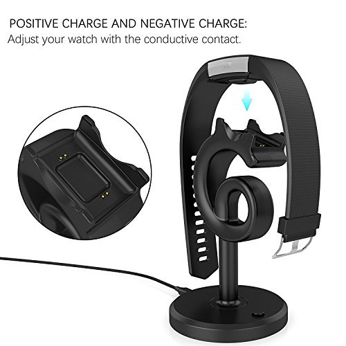 Fitbit Charge 2 Charger, XIEMIN Portable Anti-Slip Quick Charging Stand Dock Cradle Holder for Fitbit Charge 2 (Charger Stand)