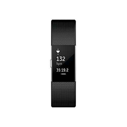 Fitbit Charge 2 Heart Rate + Fitness Wristband, Black, Large (US Version) 