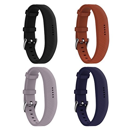 Fitbit Flex 2 Bands Replacement with Watch Buckle (4 Pack) Comfortable Soft Silicone Wristband Huadea