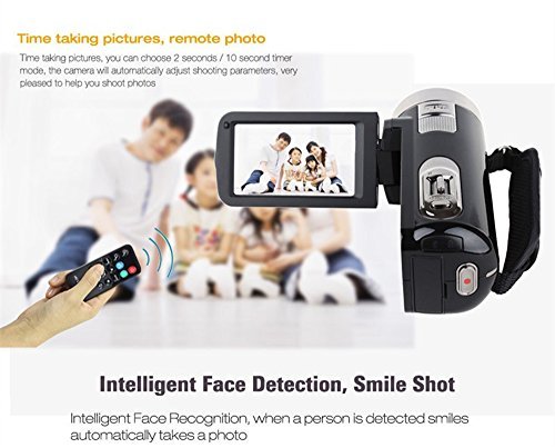 Fitiger 2.7" LCD Screen Digital Video Camcorder Night Vision 24MP Camera HD Digital Camera