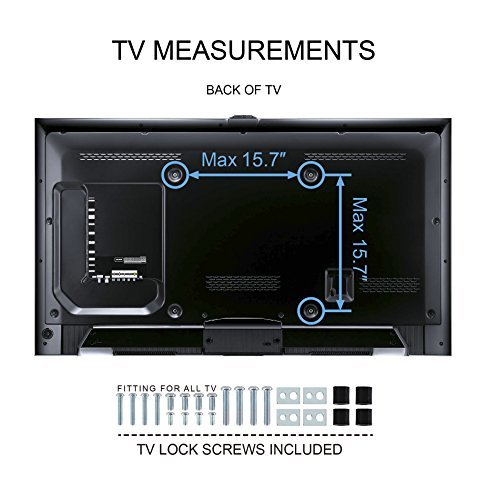 Fitueyes Universal TV Stand Base Swivel Tabletop TV Stand with mount for 32 inch to 50 inch Flat screen Tvs/xbox One/tv Component /Vizio Tv (TT104501GB)