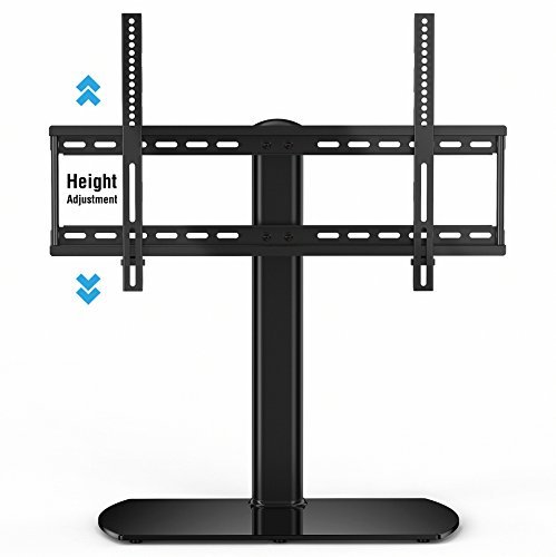 Fitueyes Universal TV Stand/ Base Tabletop TV Stand with Wall Mount for up to 60 inch Flat screen Tvs Vizio/Sumsung/Sony Tvs/xbox One/tv components TT107001GB