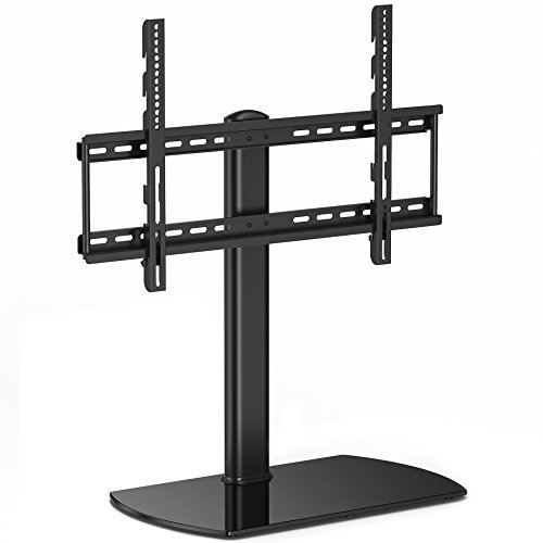 Fitueyes Universal TV Stand/ Base Tabletop TV Stand with Wall Mount for up to 60 inch Flat screen Tvs Vizio/Sumsung/Sony Tvs/xbox One/tv components TT107001GB