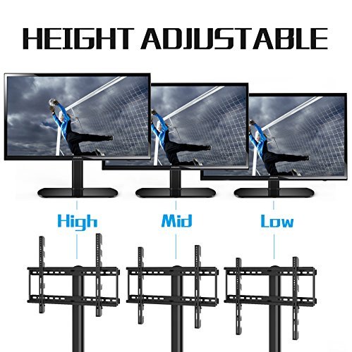 Fitueyes Universal TV Stand/ Base Tabletop TV Stand with Wall Mount for up to 60 inch Flat screen Tvs Vizio/Sumsung/Sony Tvs/xbox One/tv components TT107001GB