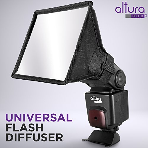 Flash Diffuser Light Softbox 6x5” by Altura Photo (Universal, Collapsible with Storage Pouch) for Canon, Yongnuo and Nikon Speedlight