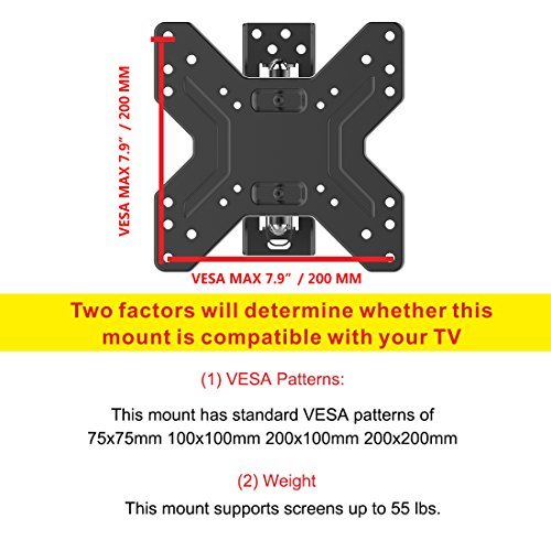 Fleximounts Full Motion Articulating TV wall mount Tilt Swivel Bracket for 17''-42'' LCD LED HD Plasma TV