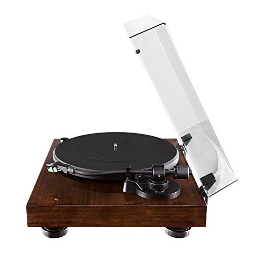 Fluance High Fidelity Vinyl Turntable Record Player with Dual Magnet Cartridge, Elliptical Diamond Stylus, Belt Drive, Built-in Preamp, Adjustable Counterweight & Anti-Skating, Solid Wood Cabinet RT81