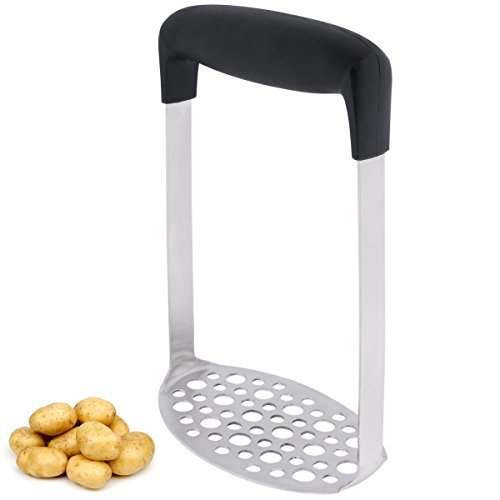 Flytt Stainless Steel Potato Masher,Best Potato Ricer with Horizontal Handle,to Smooth Mashed Potatoes,Vegetables and Fruits