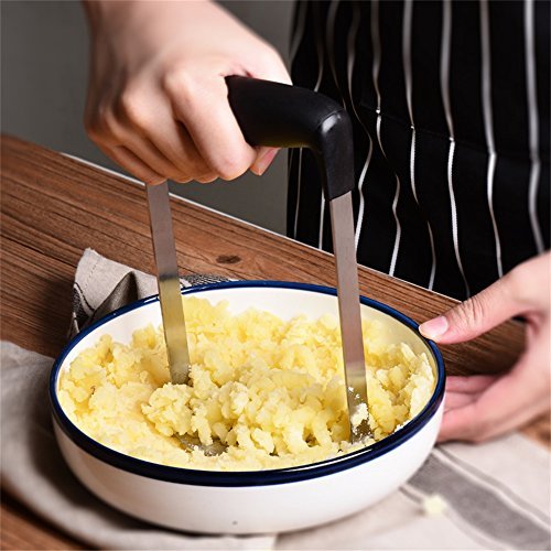 Flytt Stainless Steel Potato Masher,Best Potato Ricer with Horizontal Handle,to Smooth Mashed Potatoes,Vegetables and Fruits