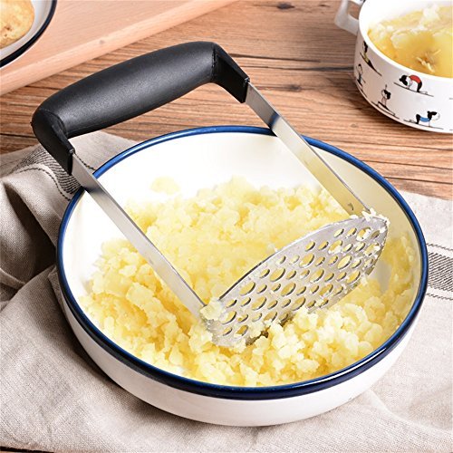 Flytt Stainless Steel Potato Masher,Best Potato Ricer with Horizontal Handle,to Smooth Mashed Potatoes,Vegetables and Fruits