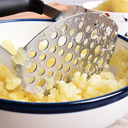 Flytt Stainless Steel Potato Masher,Best Potato Ricer with Horizontal Handle,to Smooth Mashed Potatoes,Vegetables and Fruits