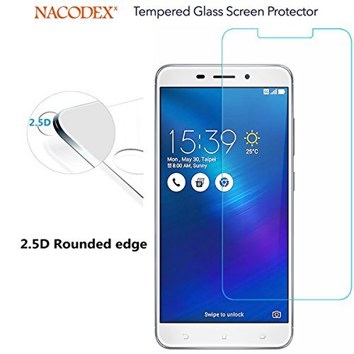 For Asus ZenFone 3 Laser 5.5 ZC551KL HD Tempered Glass Screen Protector Film by Nacodex 9H Glass (For Asus ZenFone 3 Laser 5.5 ZC551KL)