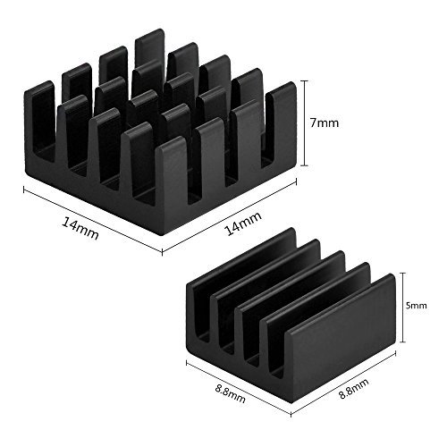 For Raspberry Pi 3 Professional Power Supply Adapter Charger 5V/2.5A with Two Aluminum Heatsinks