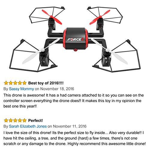 Force1 Headless 360 Flip Mode Focus FPV Drone with 720p Live Video HD Camera and Battery