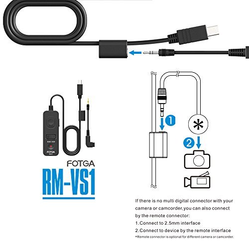 Fotga Remote Control Shutter Release Cord with Multi Terminal Cable Special Design for Sony A7M2 A5100 A7S A5000 A-6000 A7R A7 NEX-3N Replacement for RM-VPR1