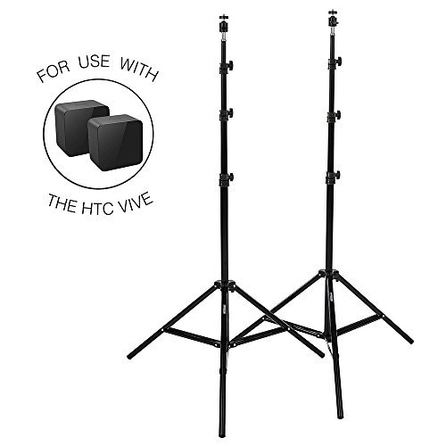 Fovitec StudioPRO - 2x 7'6" Light Stand VR Compatible Kit w/ Ball Head Mount - [HTC Vive and VR Edition][For Photo and Video][Includes Carrying Bag]