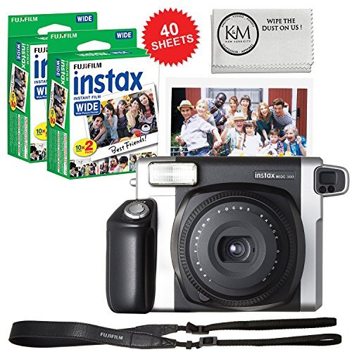 Fujifilm INSTAX Wide 300 Camera and 2 x Instax Wide Film Twin Pack - 40 Sheets