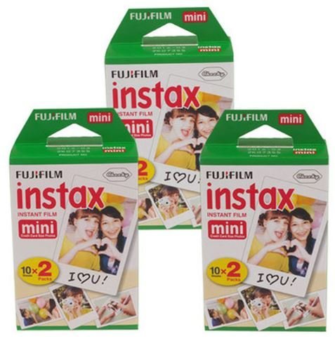 Fujifilm Instax Mini Instant Film (3 Twin Packs, 60 Total Pictures) - International Version