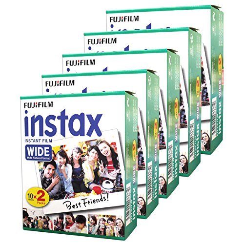 Fujifilm Instax Wide Instant Films for Fuji Instax Wide 210 200 100 300, Pack of 5