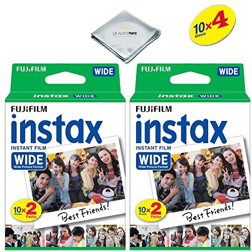 Fujifilm instax Wide Instant Film 4 Pack (40 Exposures) for Fujifilm instax Wide 300, 200, and 210 cameras