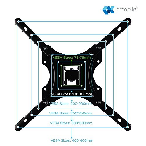 Full Motion Articulating TV Wall Mount, Tilt -5°/15°, Swivel up to 180° Fits LED/LCD/Plasma Flat Screen TV's.