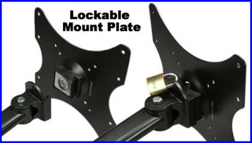 Full Motion Tilt Swivel Articulating TV Wall Mount Bracket With Removable Face Plate for EZ On-Off Installations Prefect for Trailers, RV's Campers, Fit's most 23-42" inch LED LCD Plasma TV