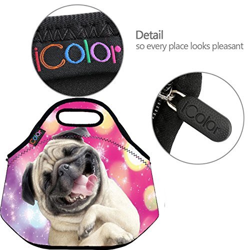 Funny Dog Soft Insulated Lunch box Food Bag Neoprene Gourmet Handbag lunchbox Cooler warm Pouch Tote bag For School work LB-054