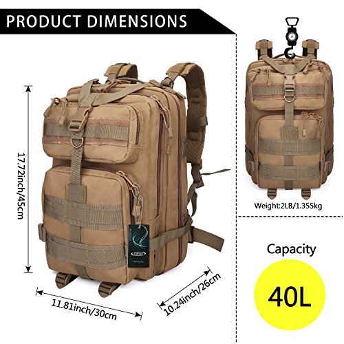 G4Free Sport Outdoor Military Backpack Tactical Backpack Molle Rucksack Camping Hiking Trekking Bag Custom Design 40L