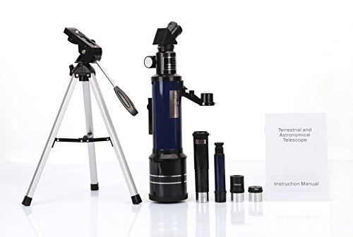 GEERTOP AZ Ultra-Clear Astronomical Refractor Tabletop Telescope With Tripod & Finder Scope, 400X70mm, For Beginner Sky Gazers & Teens