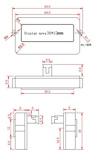 GEREE LCD Battery Capacity Tester Indicator for 12V 24V Lead-acid/Pb-Acid Lithium LiPo Battery