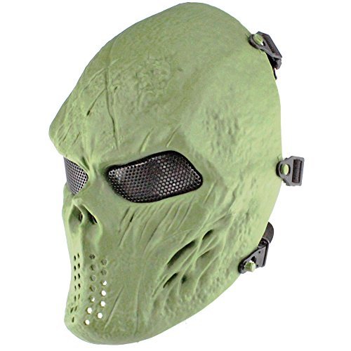 GES Outdoor Tactical Metal Mesh Skull Mask Airsoft Paintball BB Gun Cs War Game Full Face Protection Mask