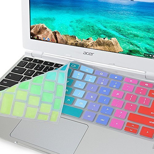 GMYLE Rainbow Silicon Keyboard Cover for Acer 11.6" Chromebook CB3-111-C670 CB3-111-C8UB (Not Fit For Acer CB3-131-C3SZ)