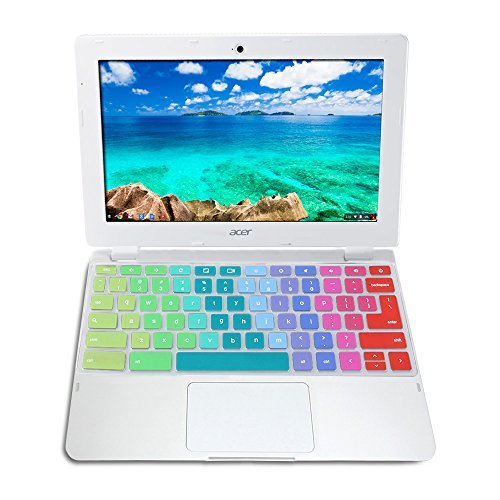 GMYLE Rainbow Silicon Keyboard Cover for Acer 11.6" Chromebook CB3-111-C670 CB3-111-C8UB (Not Fit For Acer CB3-131-C3SZ)