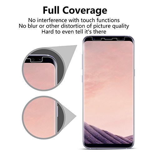 Galaxy S8 Plus Screen Protector, [2-Pack][Full Coverage] PLESON [Case Friendly][Bubble-Free][Anti-Scratch][No Lifted Edges] Wet Applied HD Clear Film Screen Protector for Samsung Galaxy S8 Plus / S8+