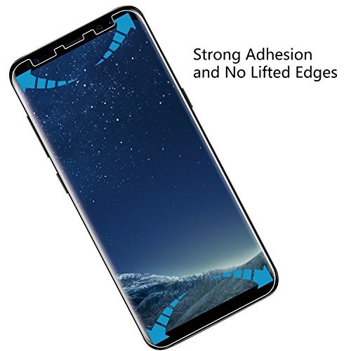 Galaxy S8 Screen Protector, [2-Pack][Full Coverage] PLESON Samsung Galaxy S8 Screen Protector [Case Friendly][Bubble-Free][No Lifted Edges] Wet Applied HD Clear Film Screen Protector for Galaxy S8